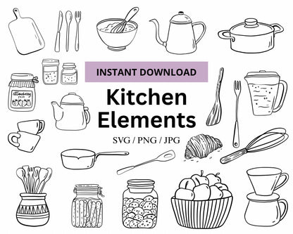 Kitchen Elements SVG Bundle
