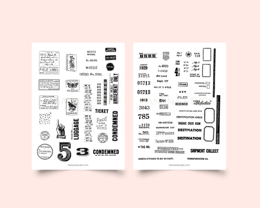 Printable Mixed Ephemera 1 & 2