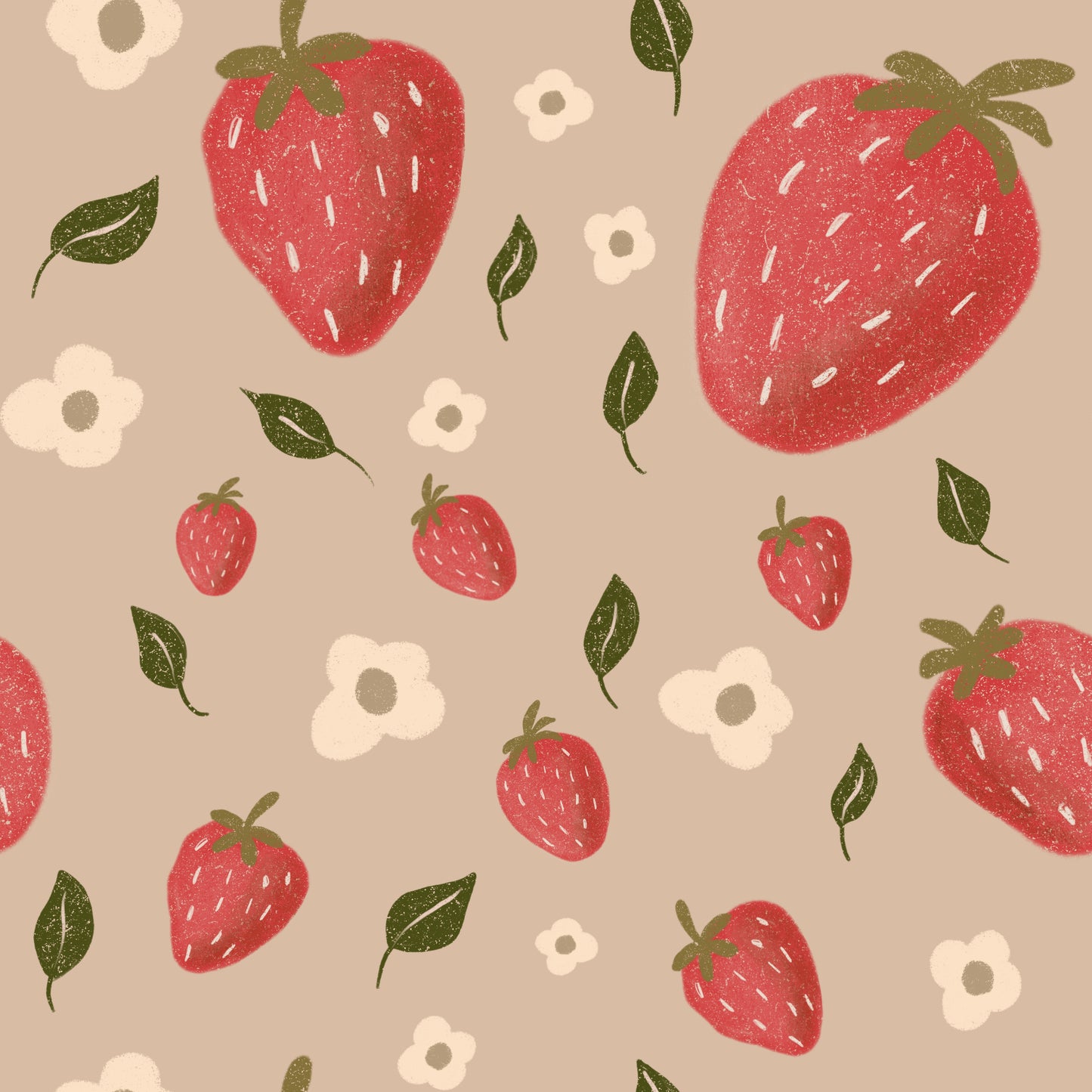 Vintage Strawberry Seamless Pattern