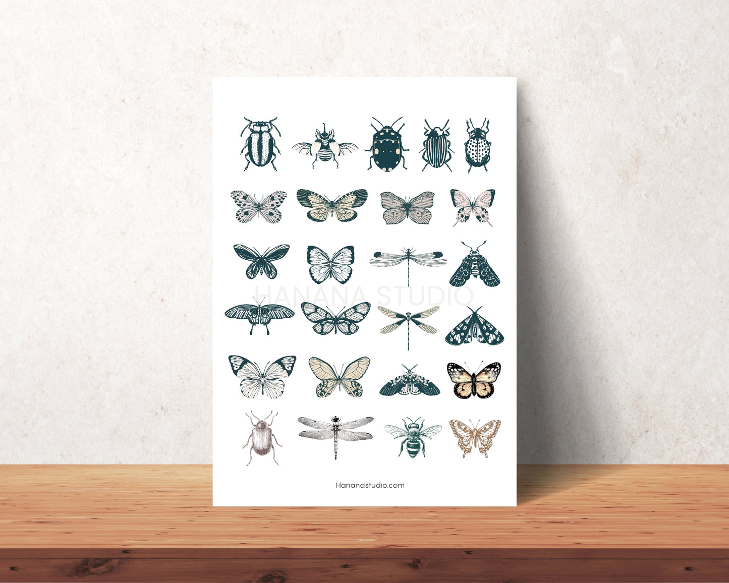 Printable Vintage Insects