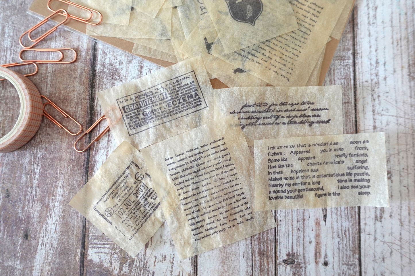 Tea-dyed Vintage Stationery Ephemera