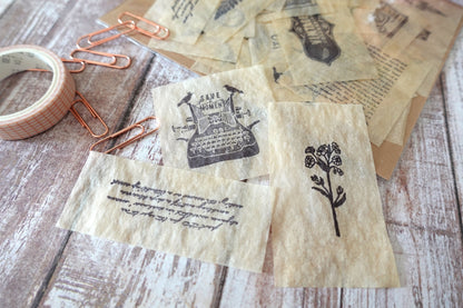 Tea-dyed Vintage Stationery Ephemera