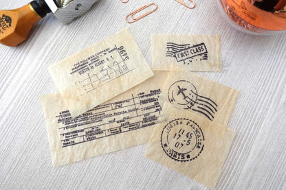 Tea-Dyed Postage Ephemera