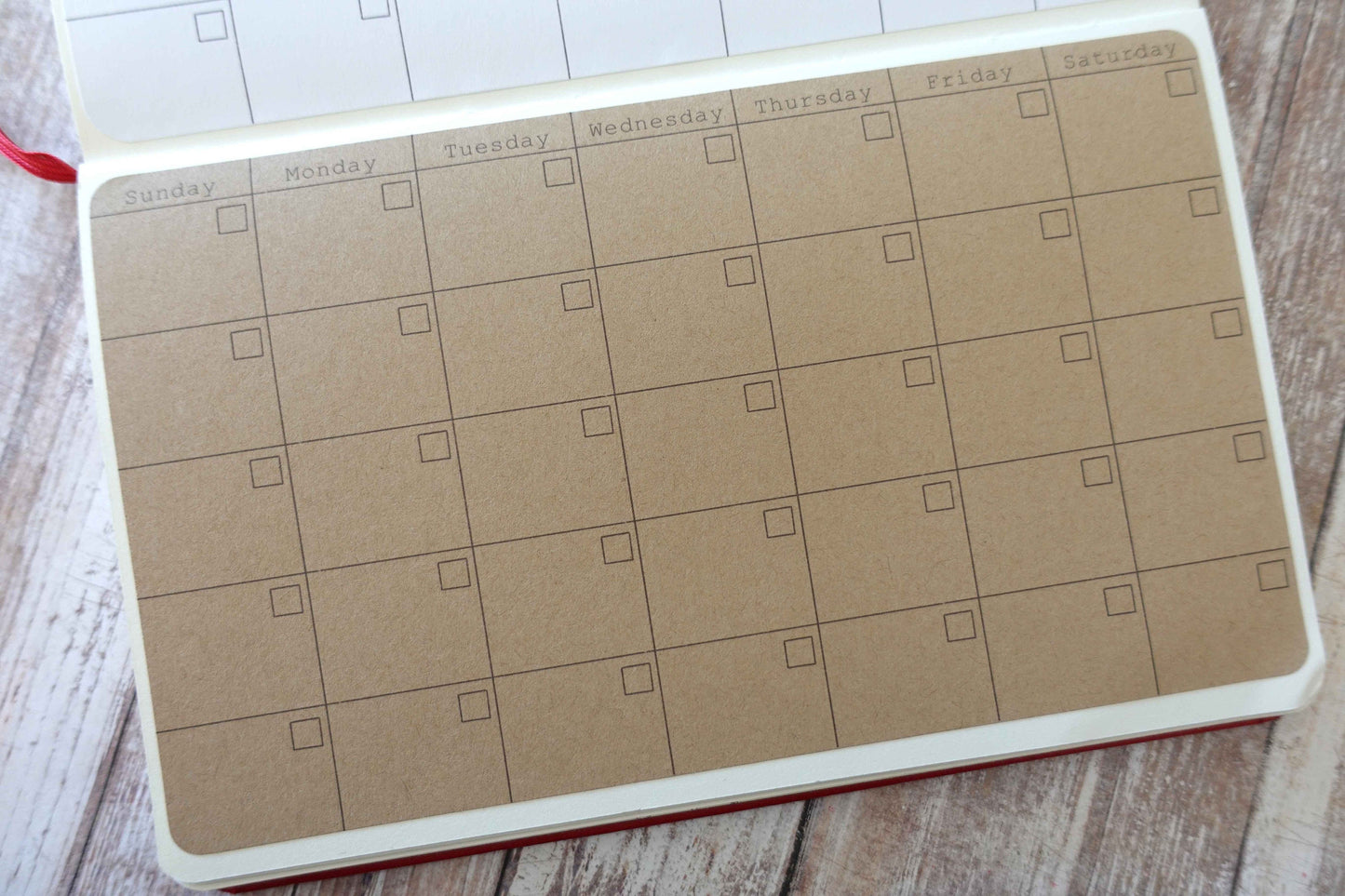 Monthly Calendar Sticker ( Horizontally)