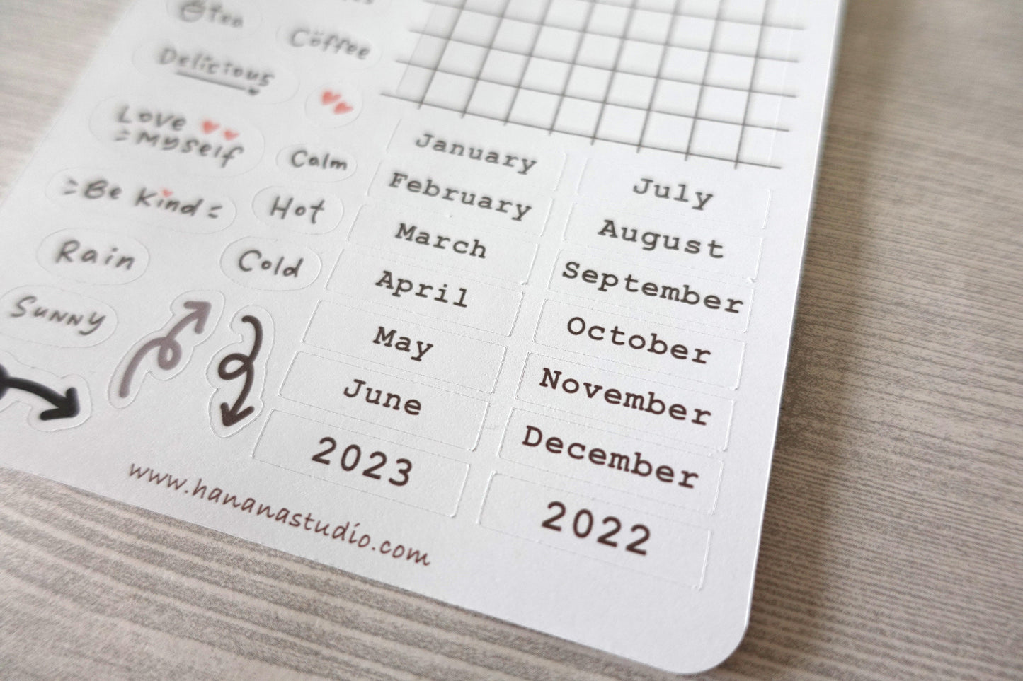 Minimal Planner Sticker