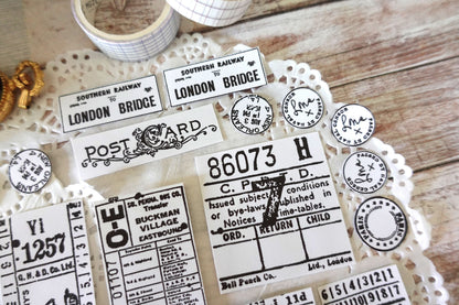 Postage & Ticket Die-cut stickers